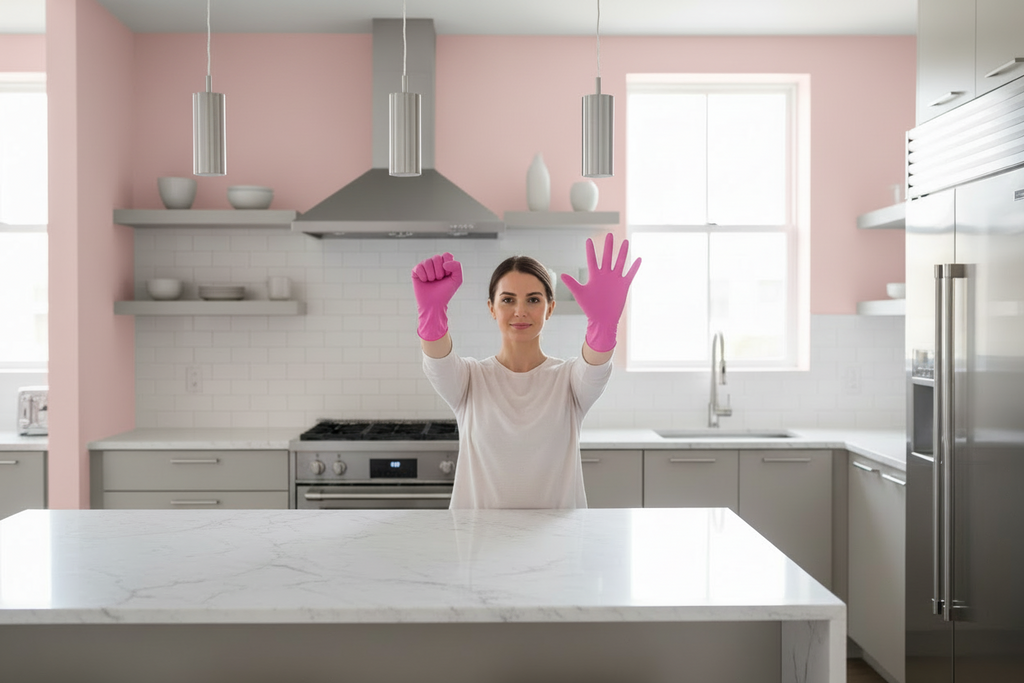 Hot Pink Nitrile gloves