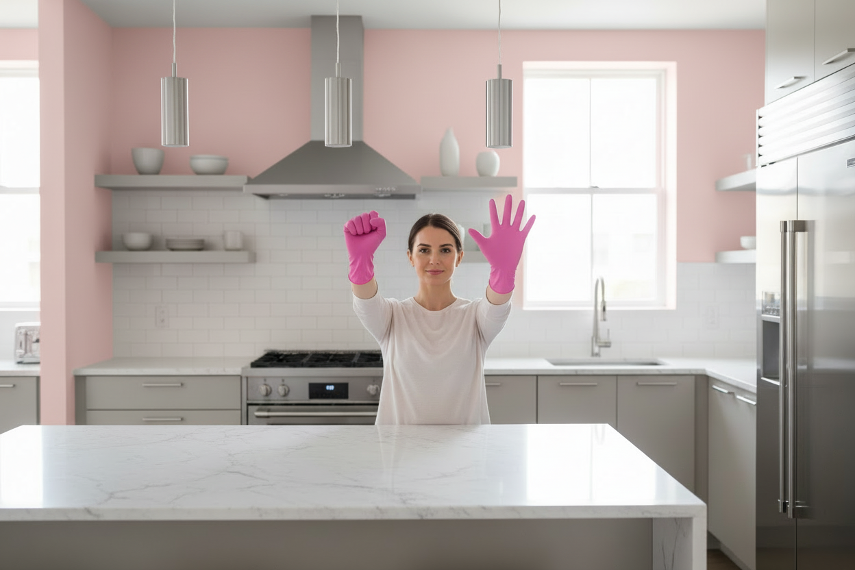 Hot Pink Nitrile gloves
