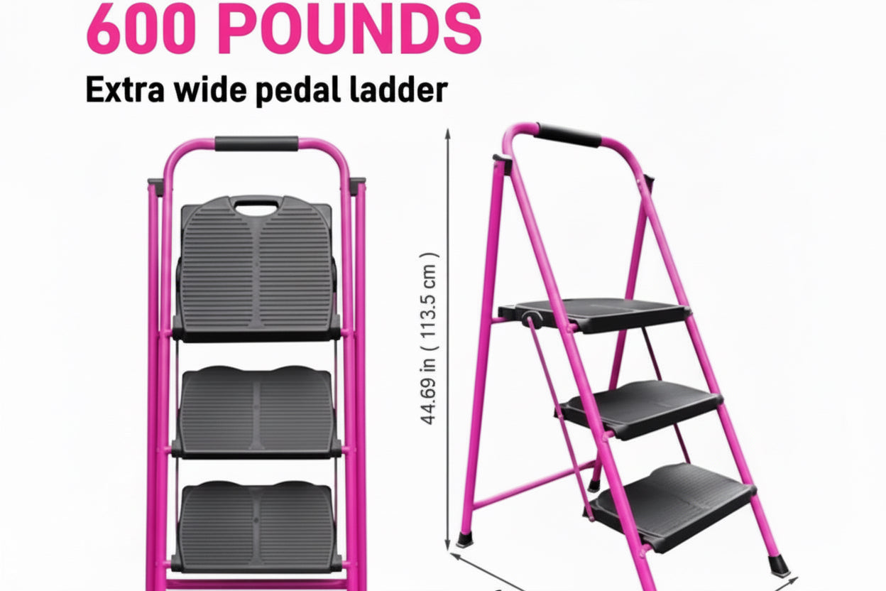 Heavy Duty Three Step Ladder