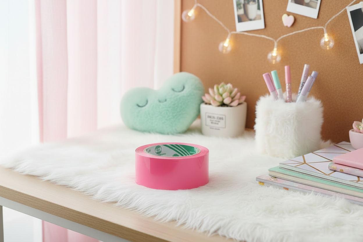 Pink Roll Of Packing Tape
