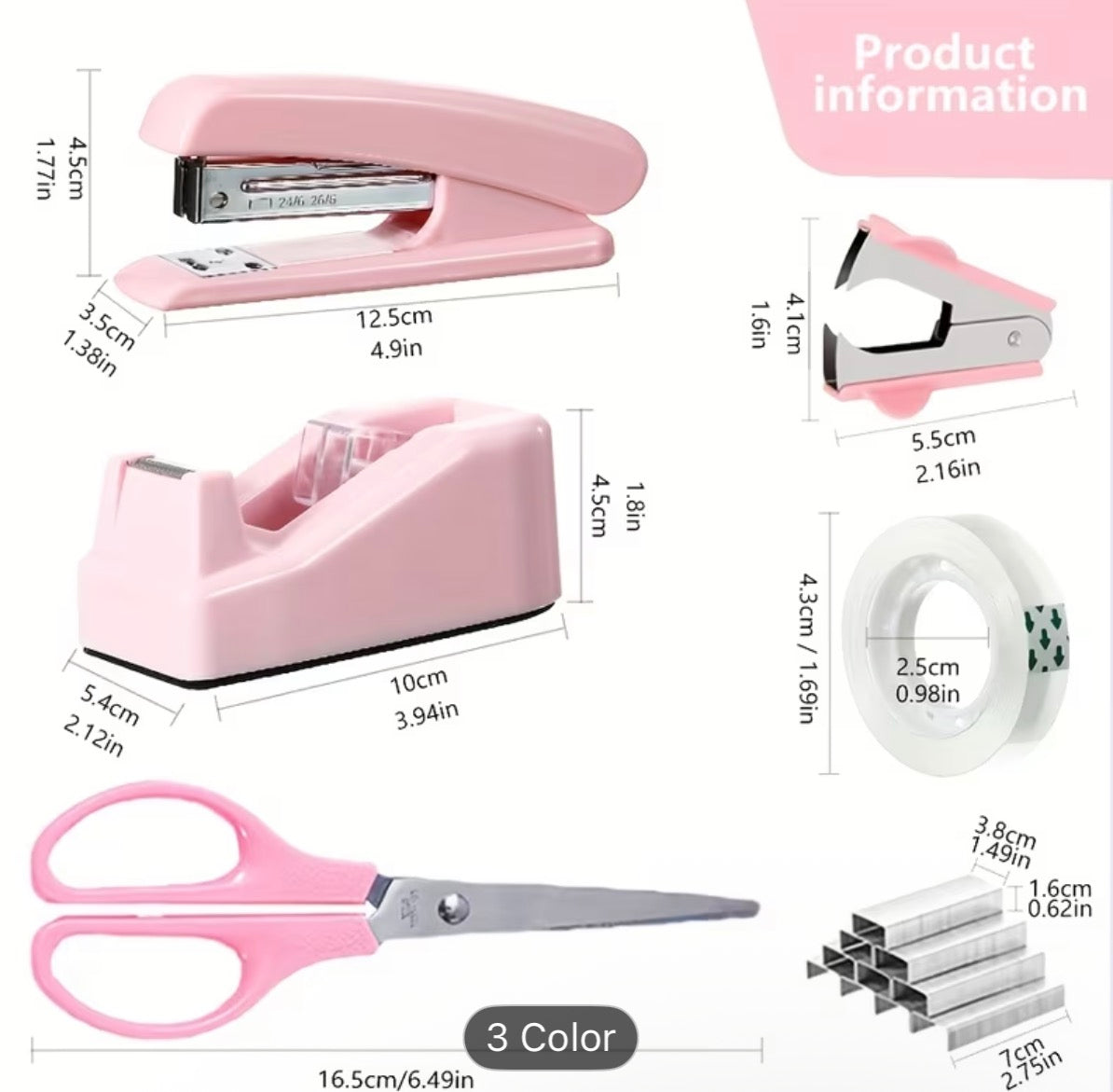 Baby Pink Desk Tool Set