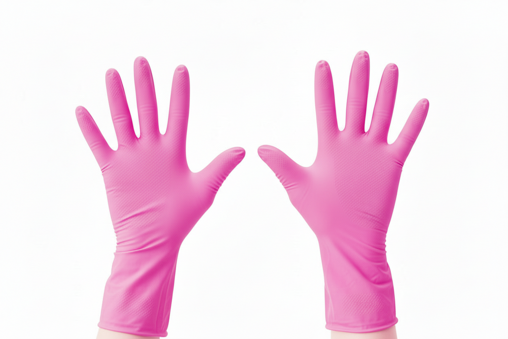 Hot Pink Nitrile gloves