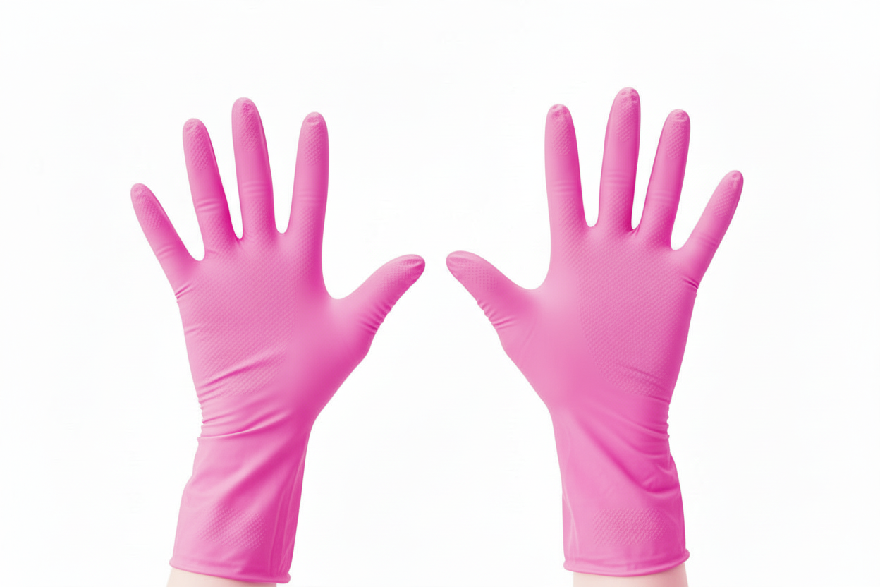 Hot Pink Nitrile gloves