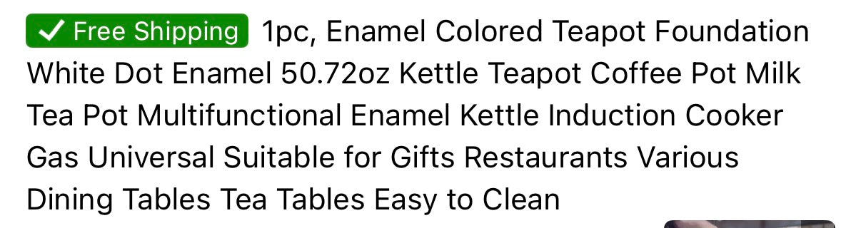 Polka dot tea kettle