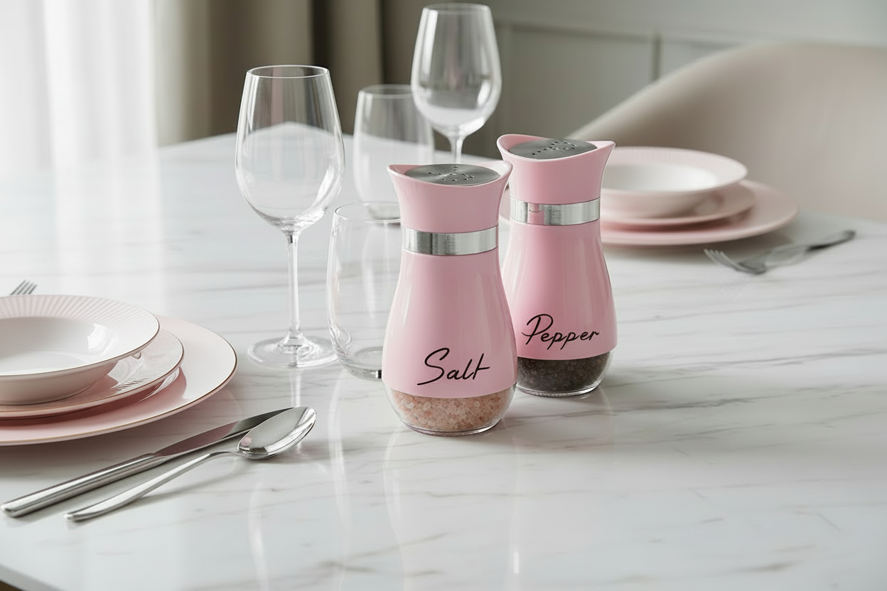 Pink Salt and Pepper Shaker Set