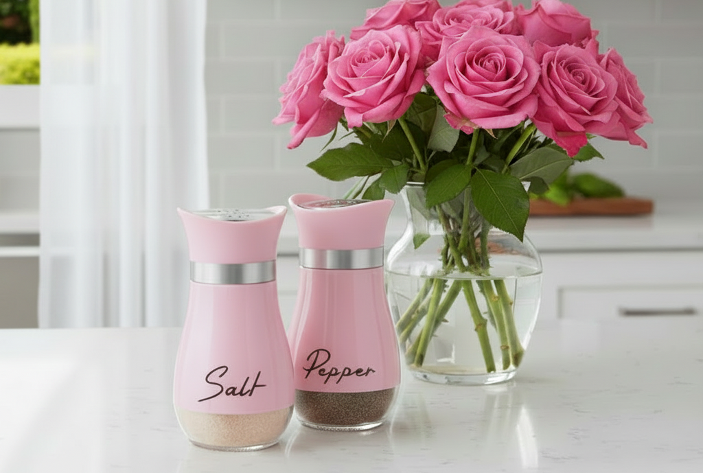Pink Salt and Pepper Shaker Set