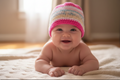 Adorable knitted baby cap