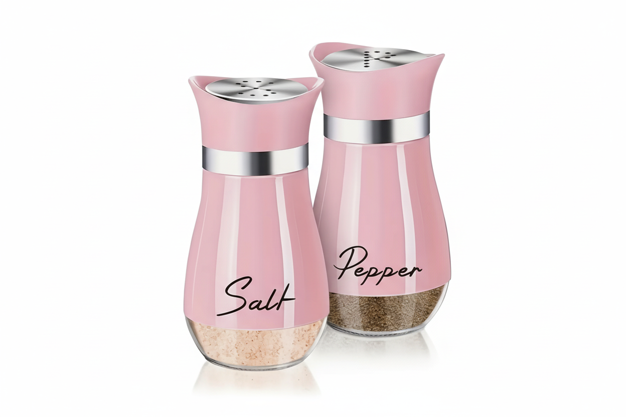 Pink Salt and Pepper Shaker Set